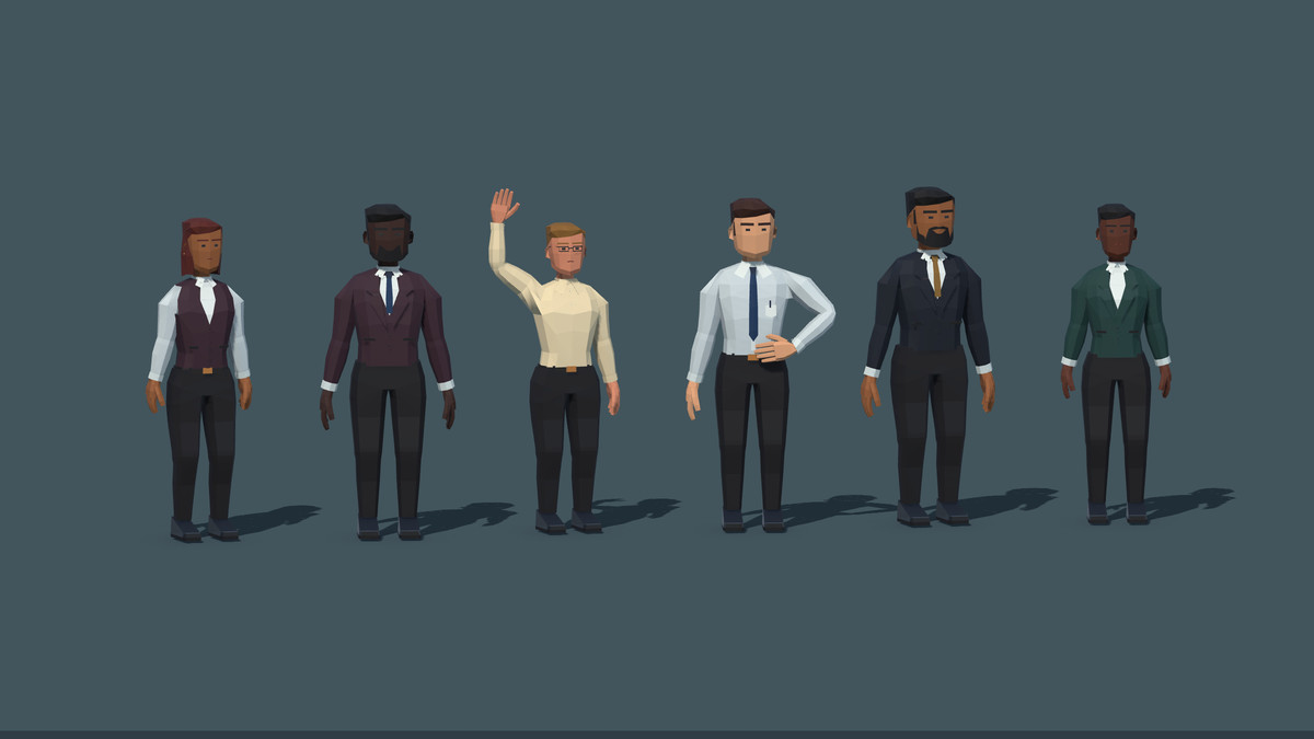 FrostOffice - Low Poly Office & Characters