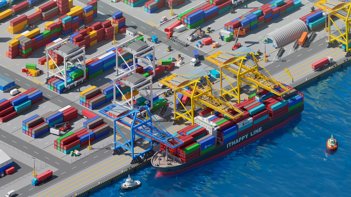 Port - Low Poly 3D Models Pack