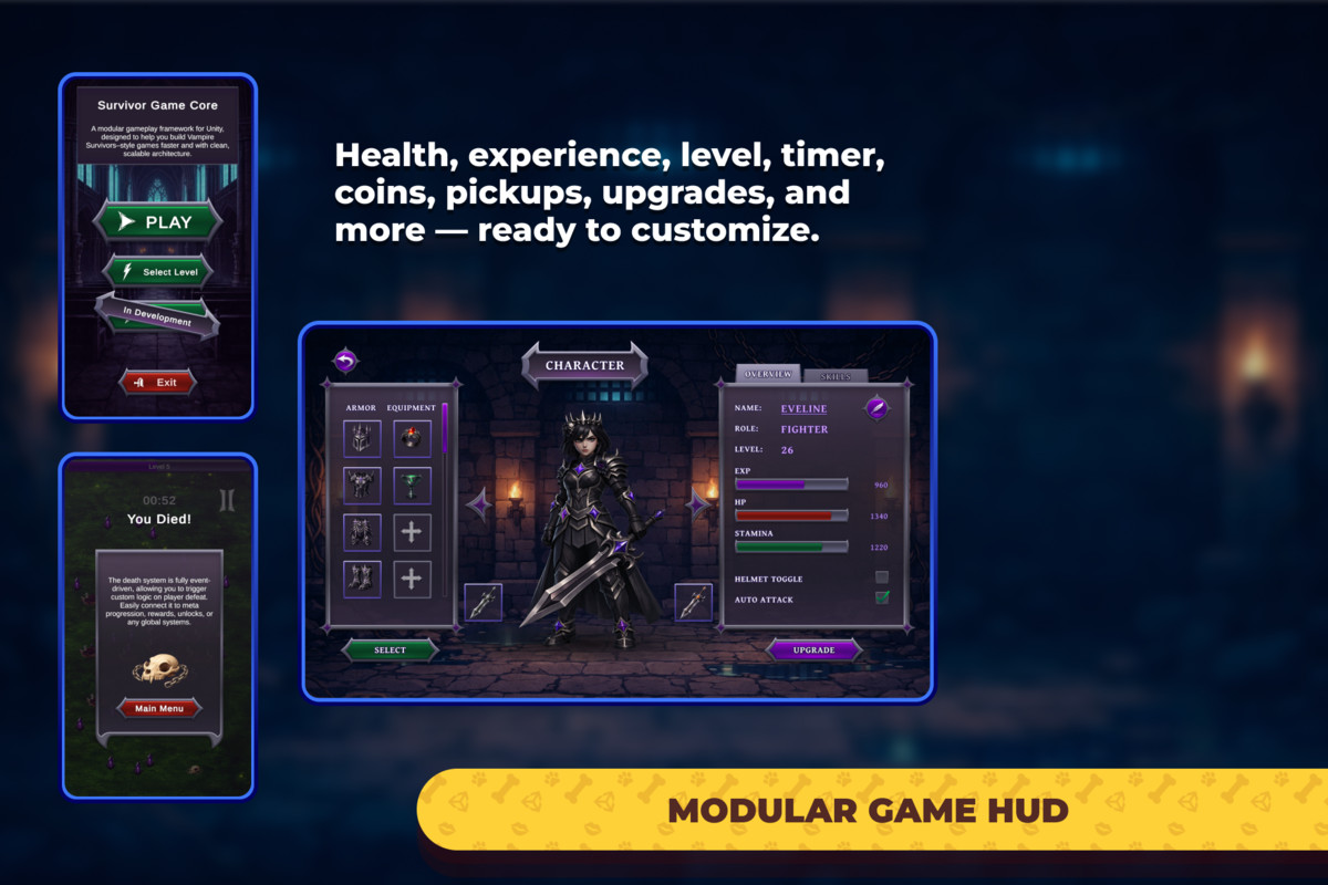 Survivor Game Core - Auto-Battler Modular Framework