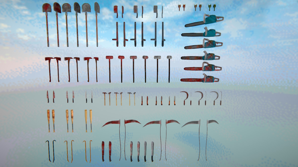 PSX Retro Horror Mega Melee Weapons Bundle Asset Package