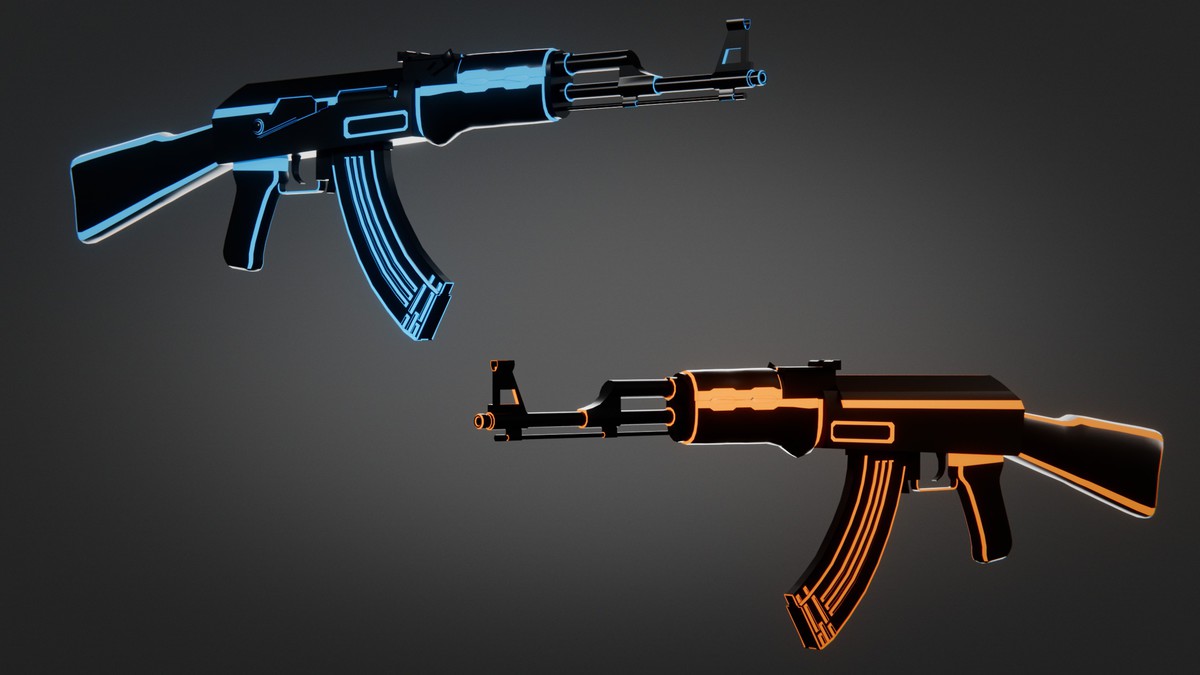 Weapon Sci-fi Glow Skins Pack — 345 Variations