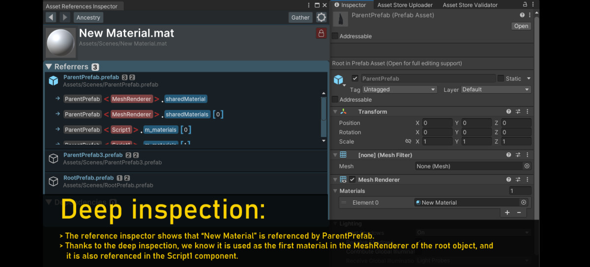 Asset References Inspector