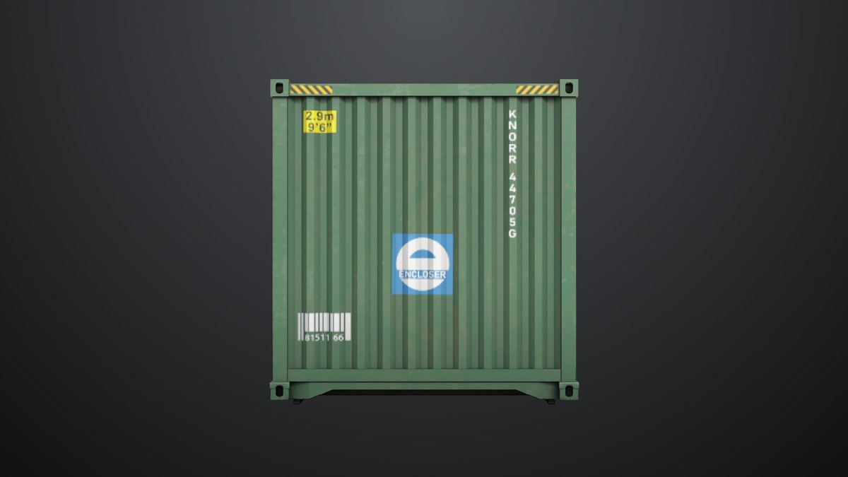 5 Cargo Container 20ft Single Mat URP HDRP Textures