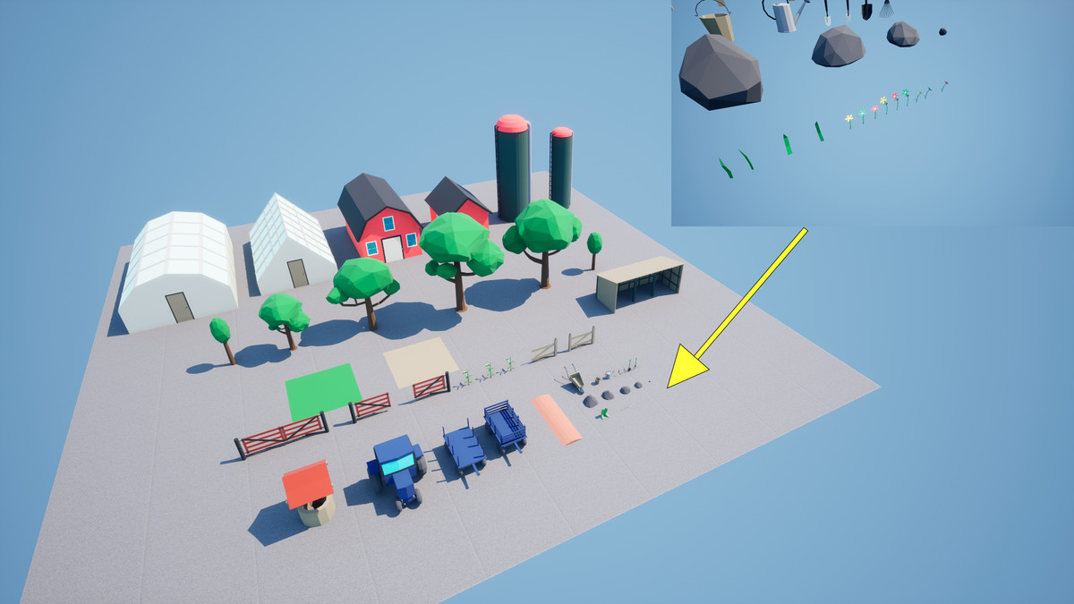 3D Low Poly Farm [Desktop & Mobile]