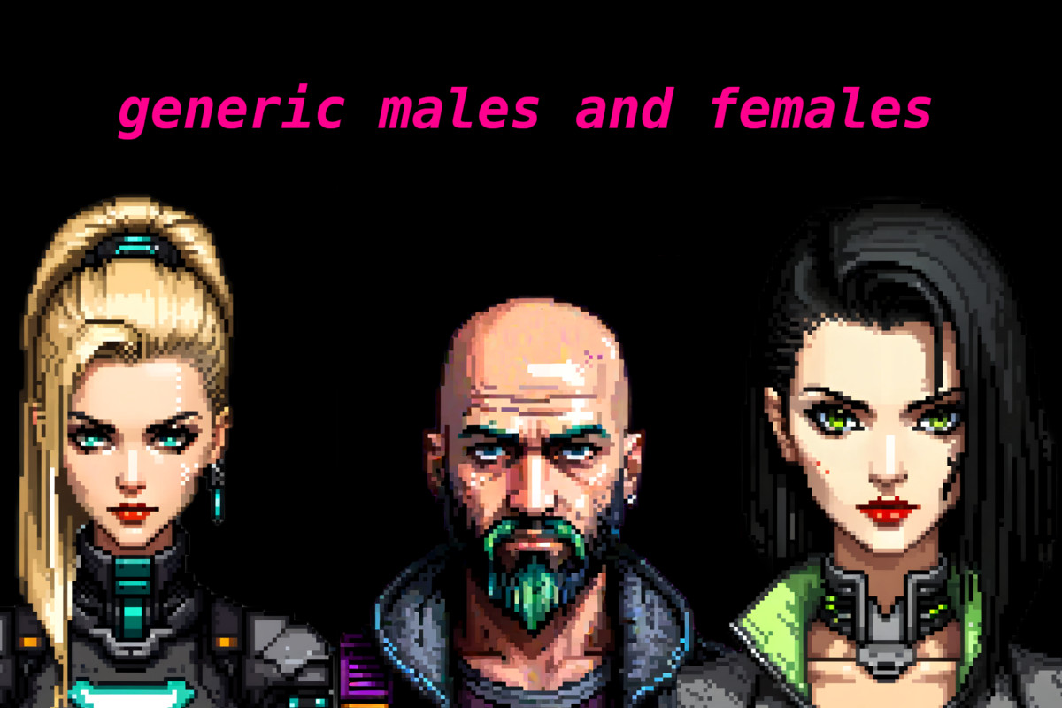 Pixel Art Cyberpunk Portaits