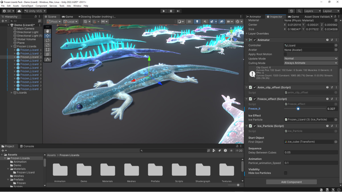 Freezable Lizards Pack 3D