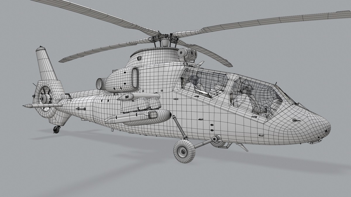 OH-1 Ninja Blank Livery Complex Animation (443)