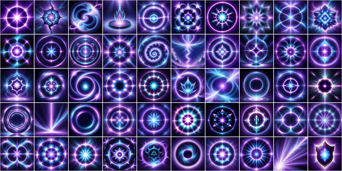 Soft Light Magic Spell Icons Super Bundle1