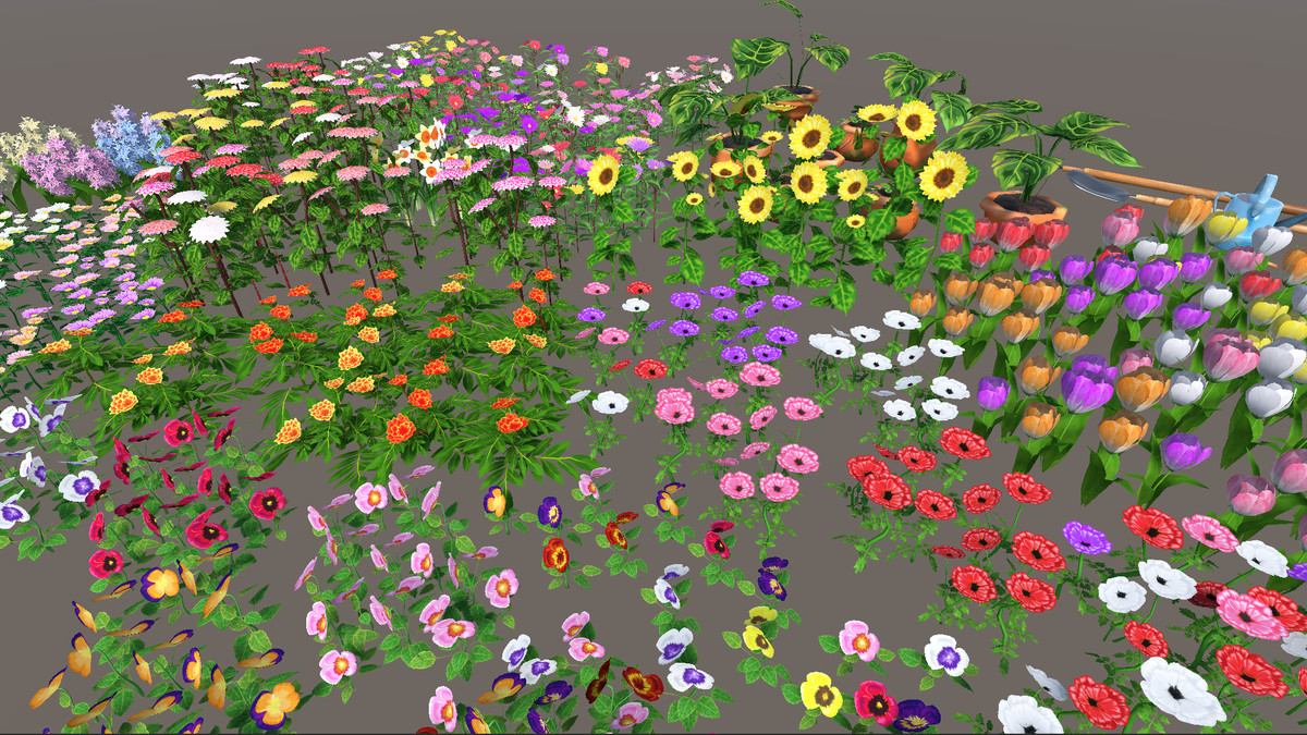 Stylized Hand-Painted Plant & Flower Pack