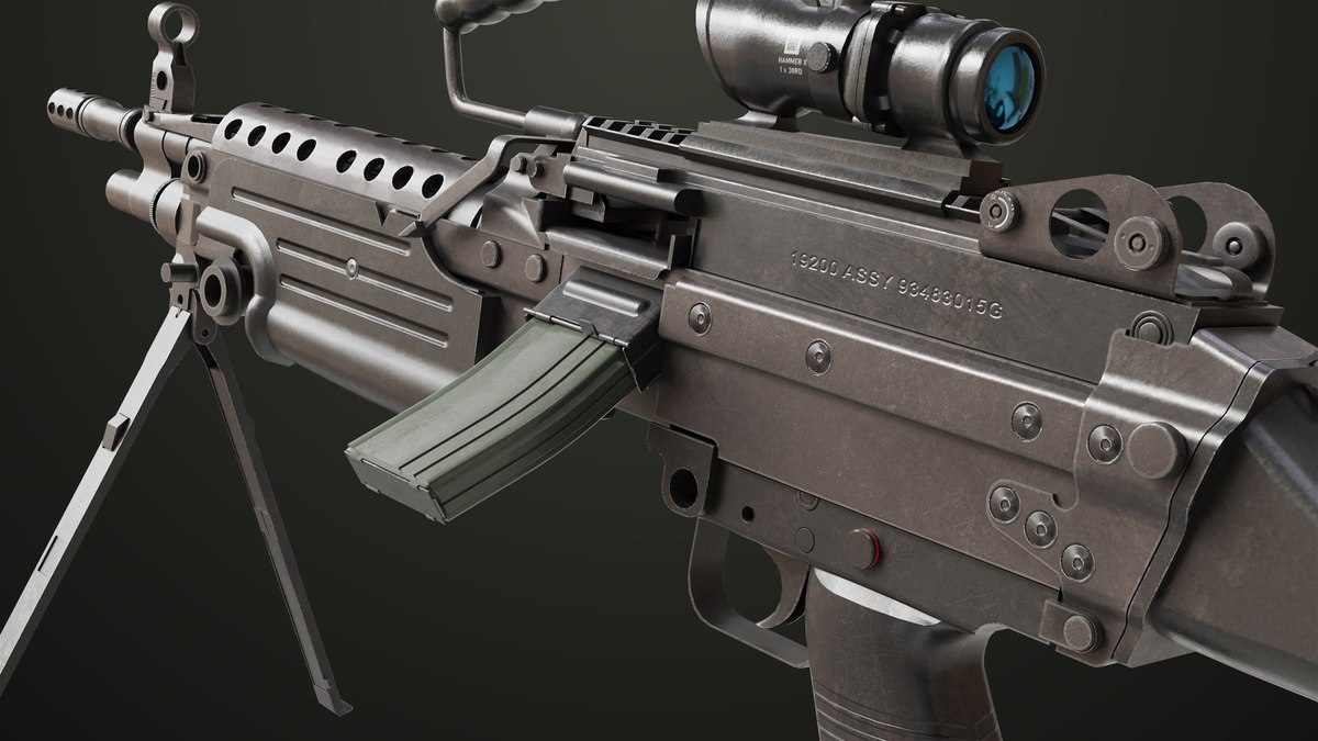 Machine Gun 12 URP HDRP Textures