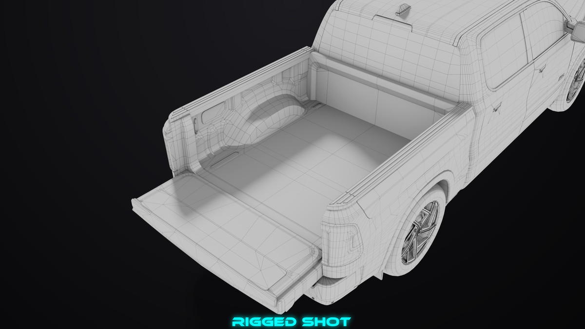 Pickup Truck 03 Grey and White URP HDRP Textures
