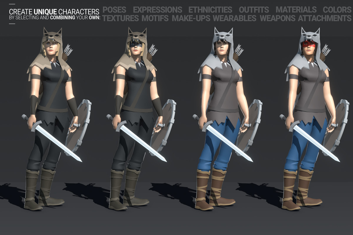 Polyquest Heroes: Warrior I Huntress