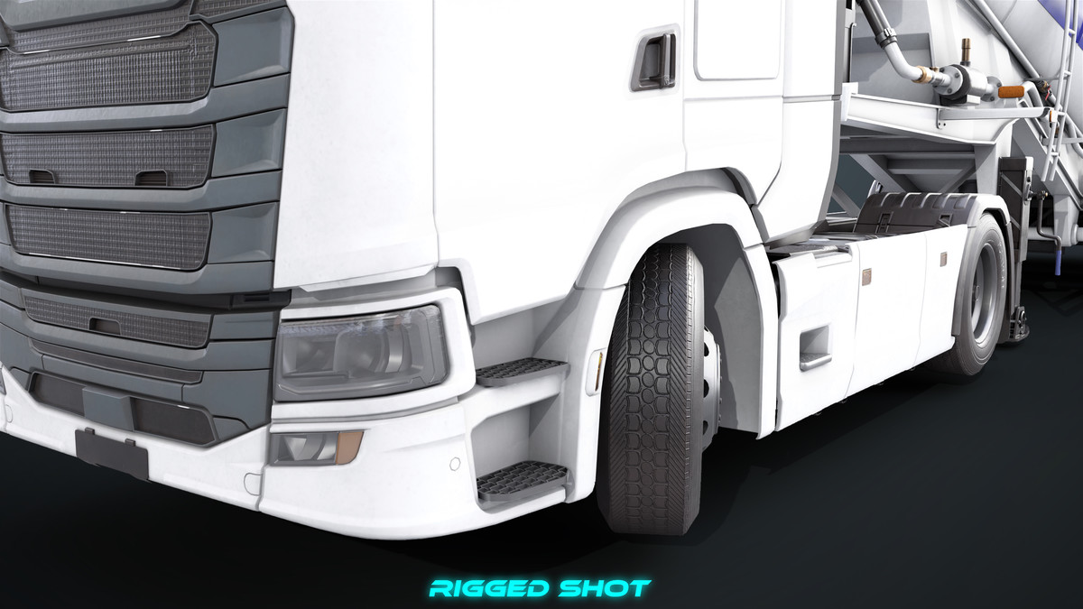 Chassis06 Cement Trailer 01 White URP HDRP Textures