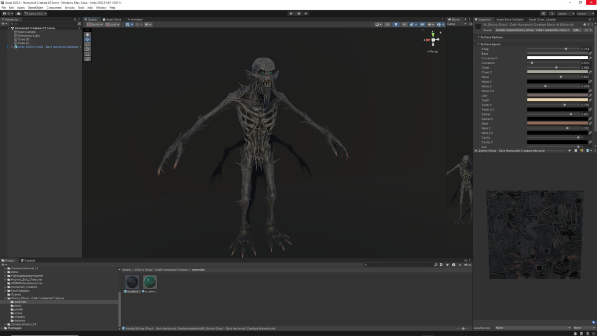 Skinny Ghoul - Dark Humanoid Creature