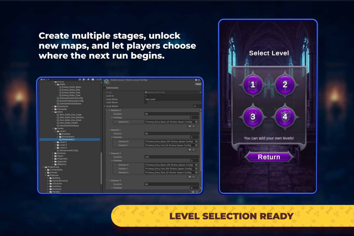 Survivor Game Core - Auto-Battler Modular Framework