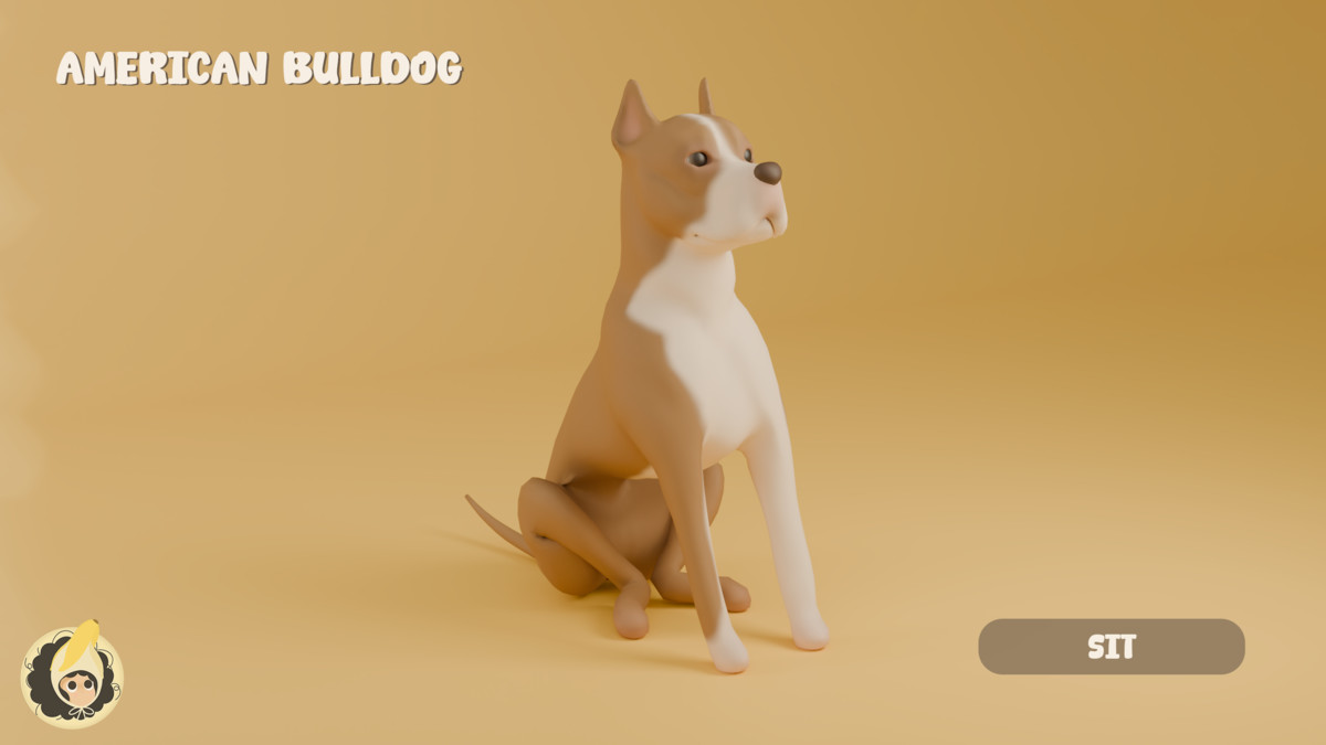 Animated American Bulldog
