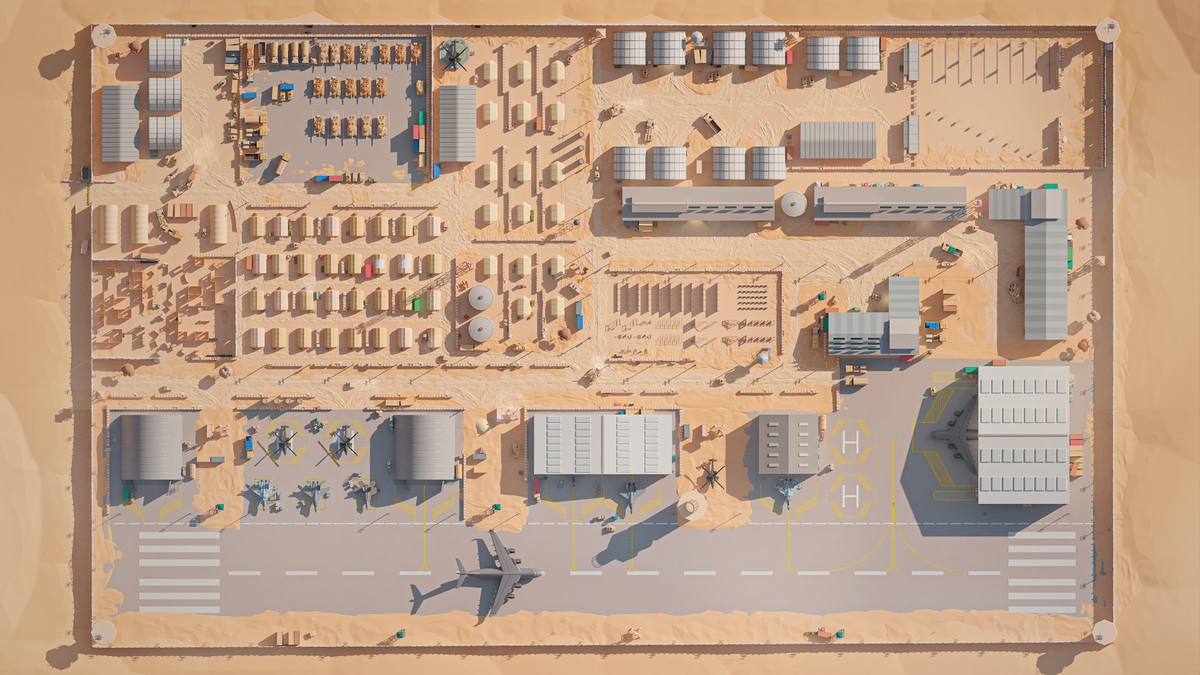 Military Desert - Low Poly 3D Models Pack