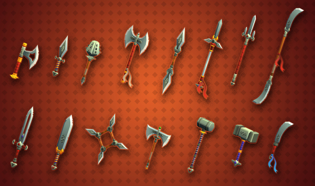Free Low Poly Modular Medieval Weapons 3D, image 4