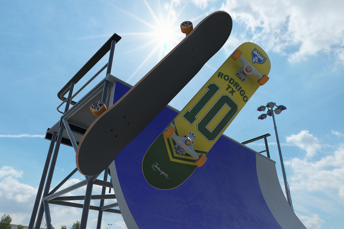 Skateboard and Vert Ramp