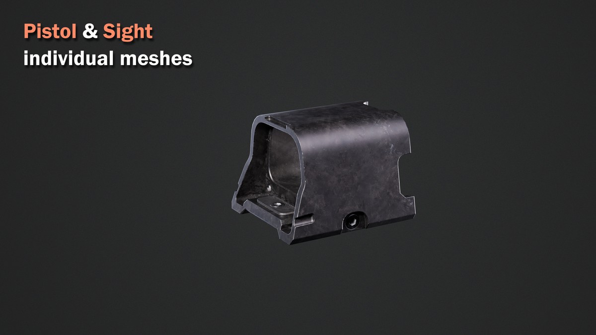 Sci-fi Weapon - Game Ready Pistol
