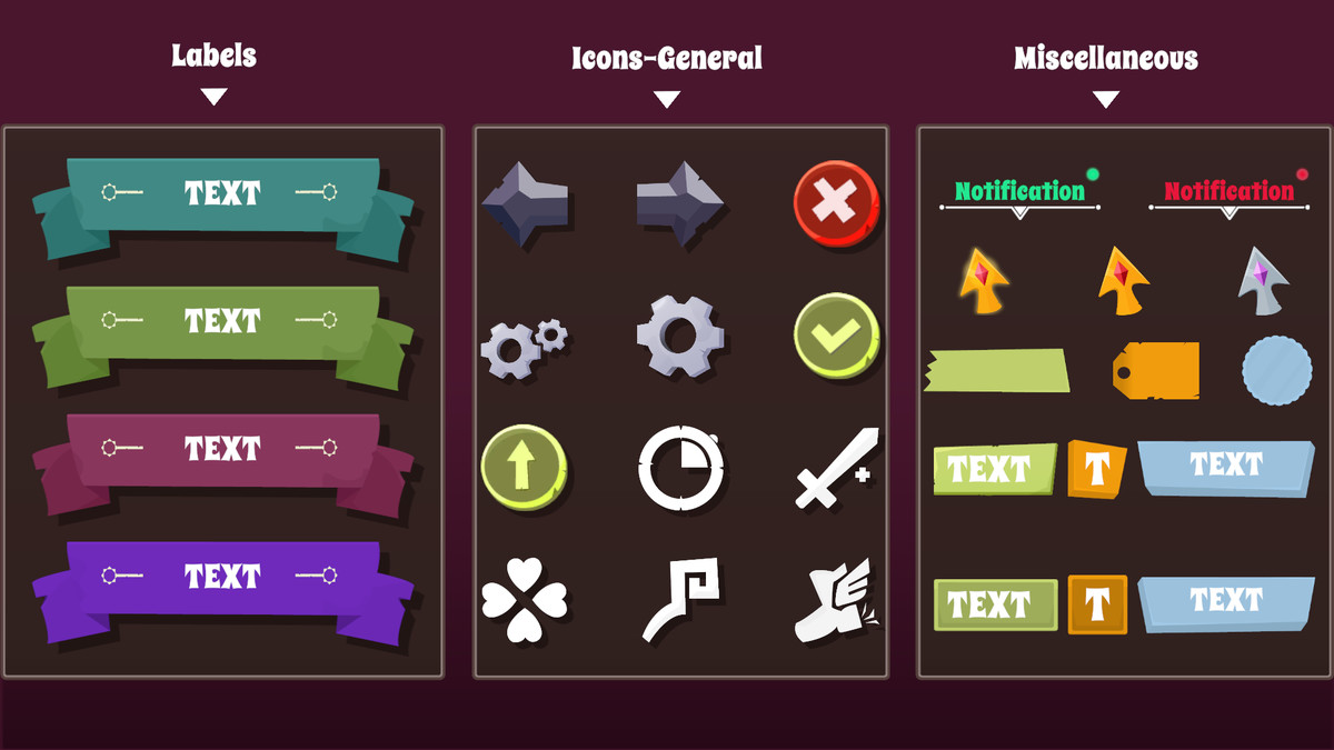 Stylized Fantasy GUI - HUD & UI Pack