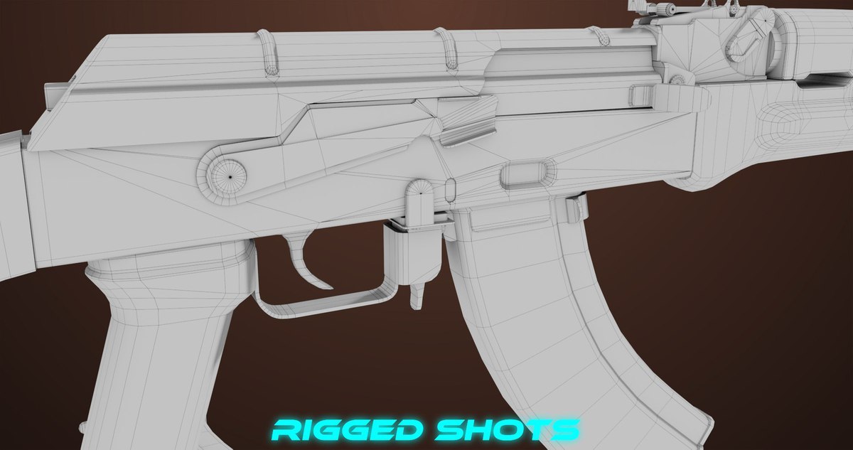 Light Machine Gun 10 Wood URP HDRP Textures