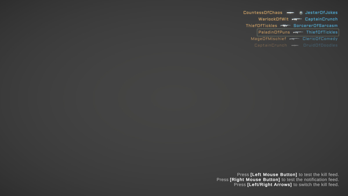 Kill Feed - Event Log System