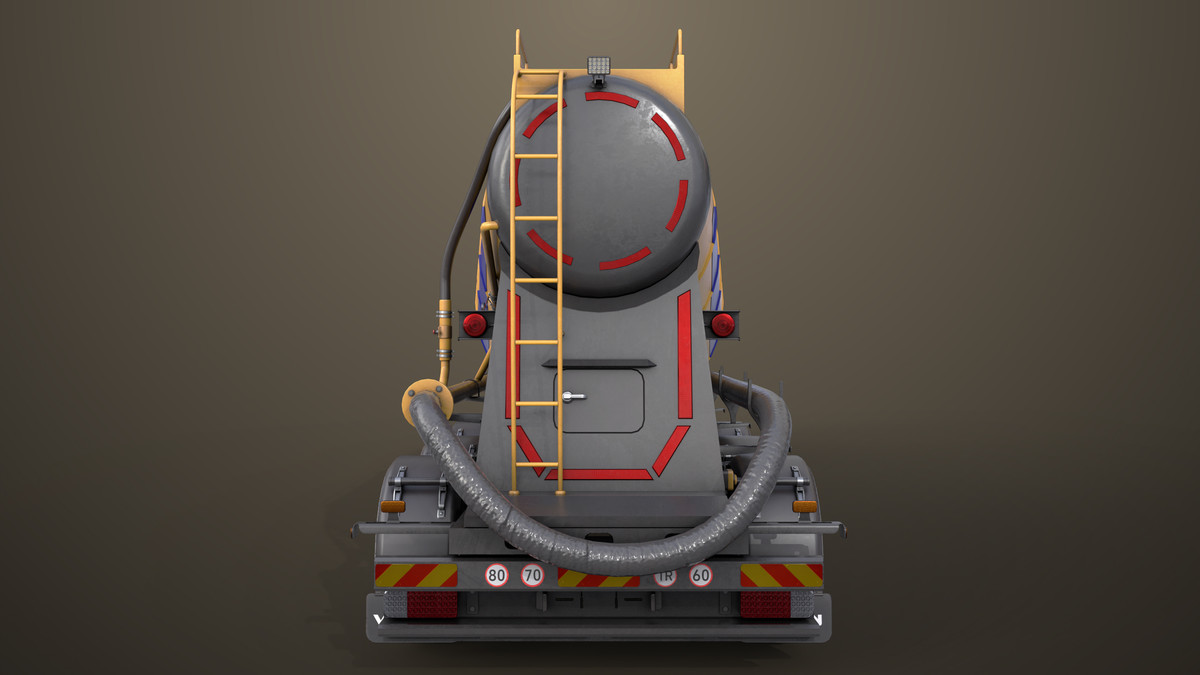 Chassis 06 Cement Trailer 01 Yellow