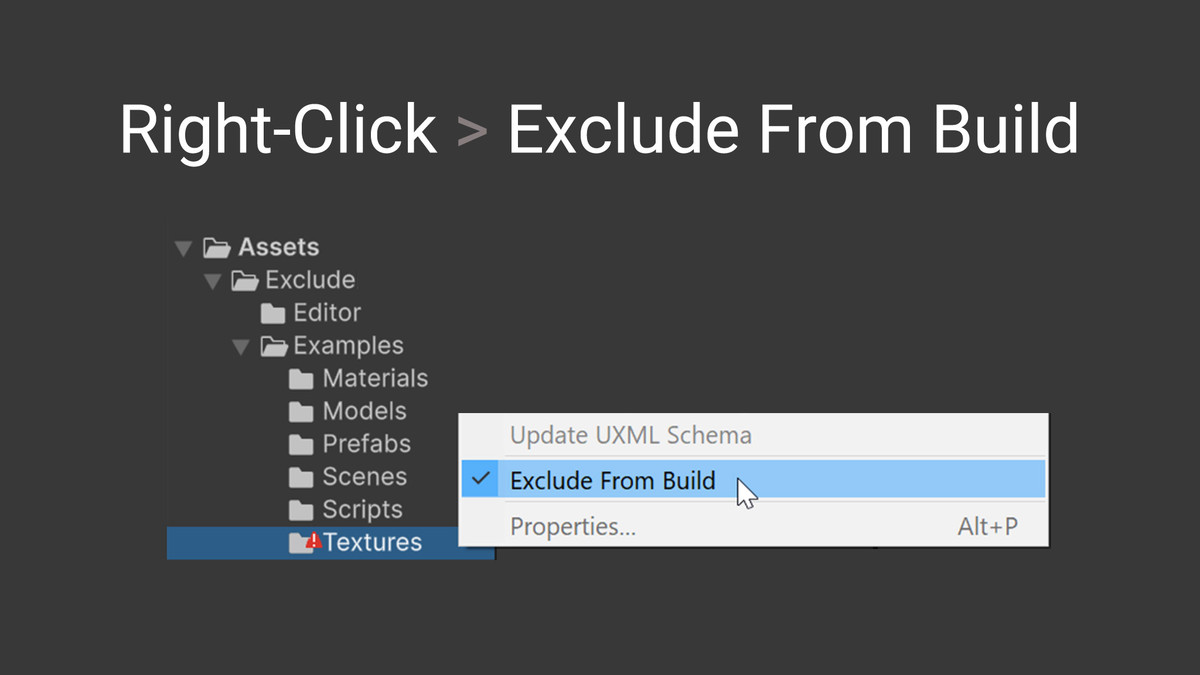 Exclude From Build 2 - Reduce Build Size Tool
