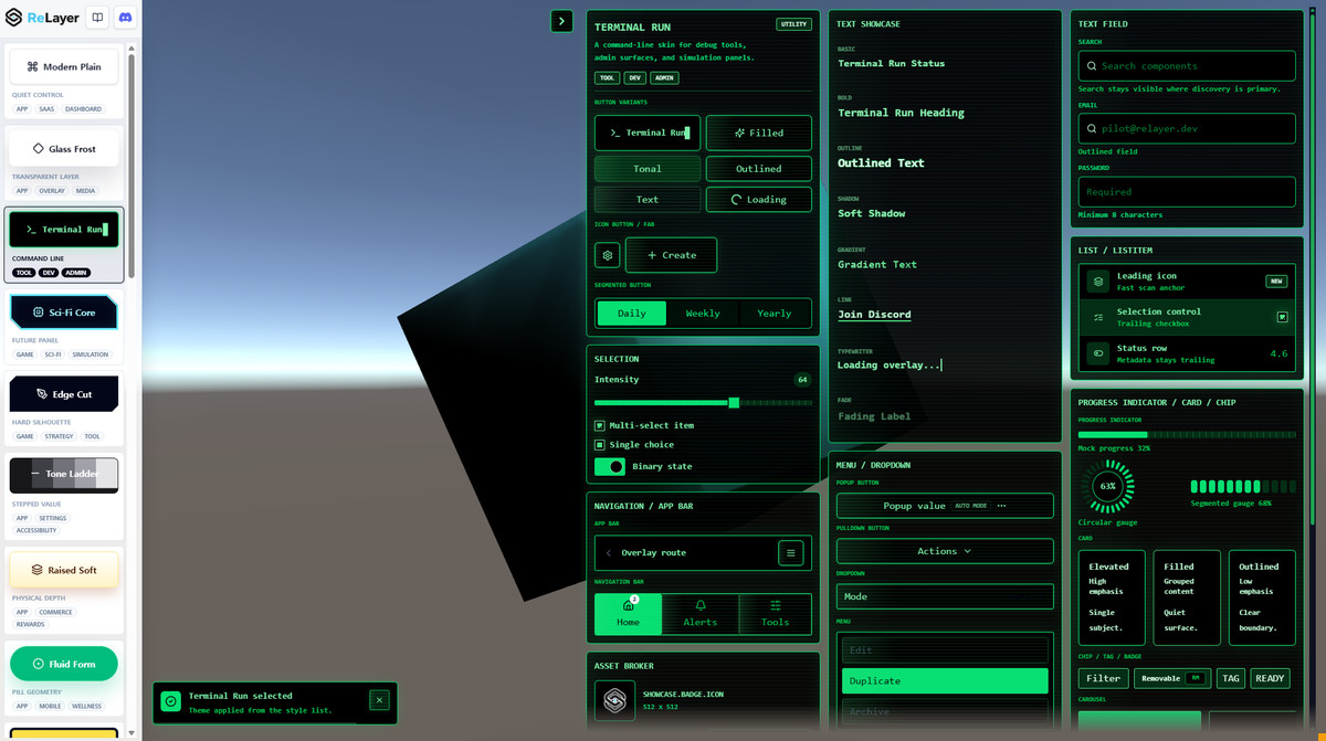 ReLayer - React UI Framework for Unity