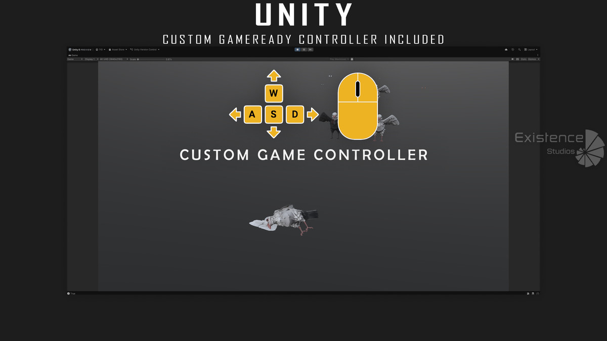 3 in 1 - Stylized Character Pack - Maid Mary - White Pigeon - Shield Guardian