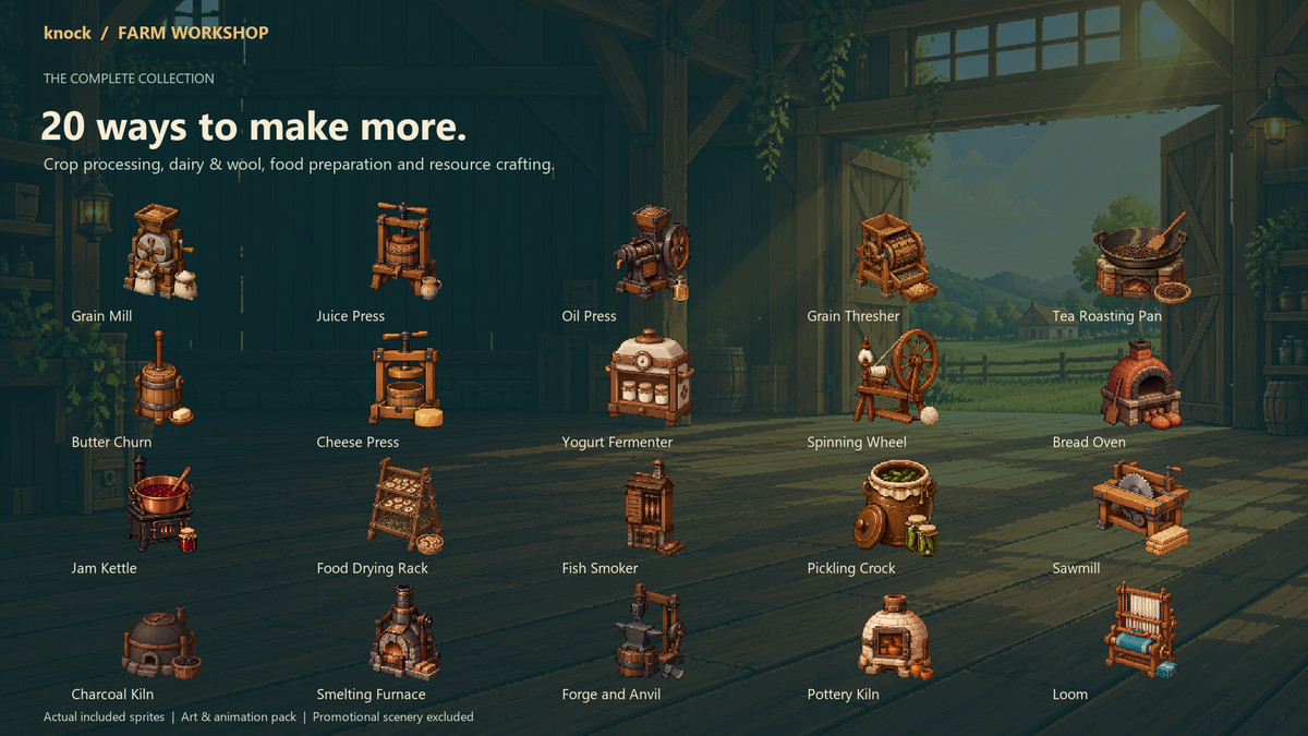 Pixel Farm Workshop - Animated Production Stations v.1