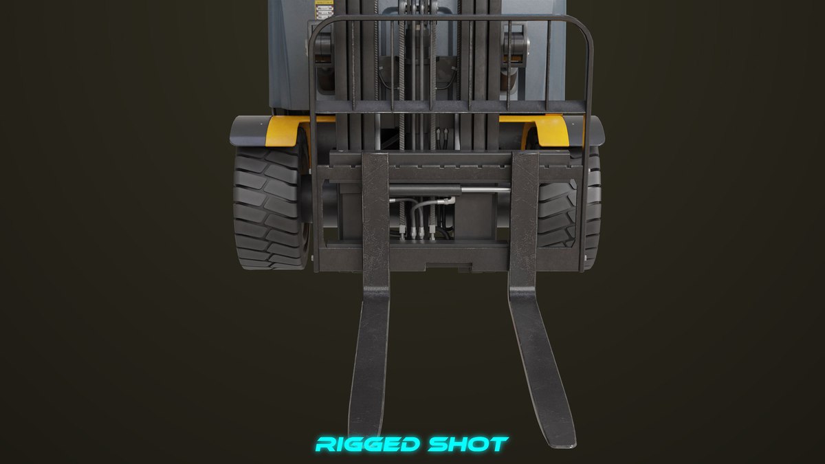 Forklift Trucks and Pallet Yellow Collection URP HDRP Textures