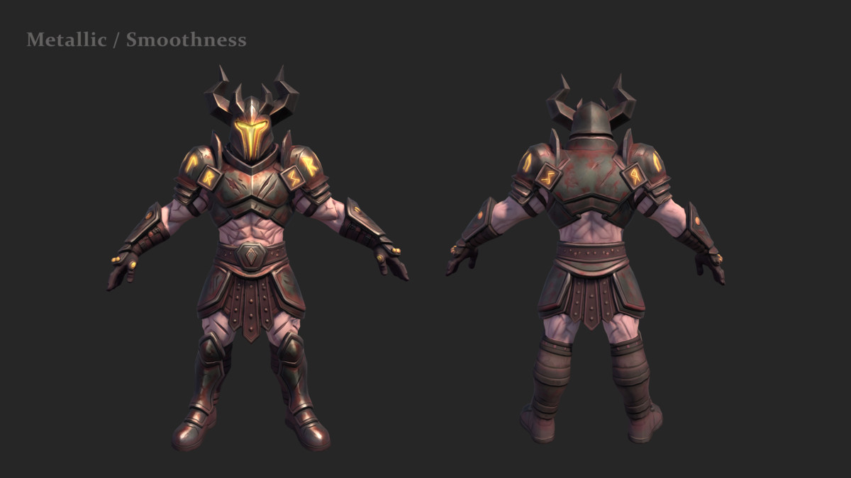 Stylized Infernal Warrior - Humanoid Low Poly