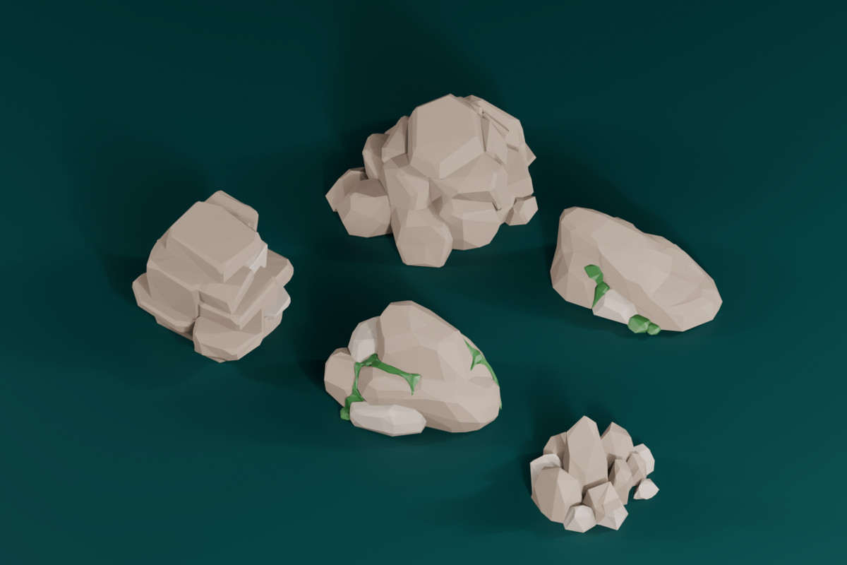 Low Poly Rocks & Cliffs Pack