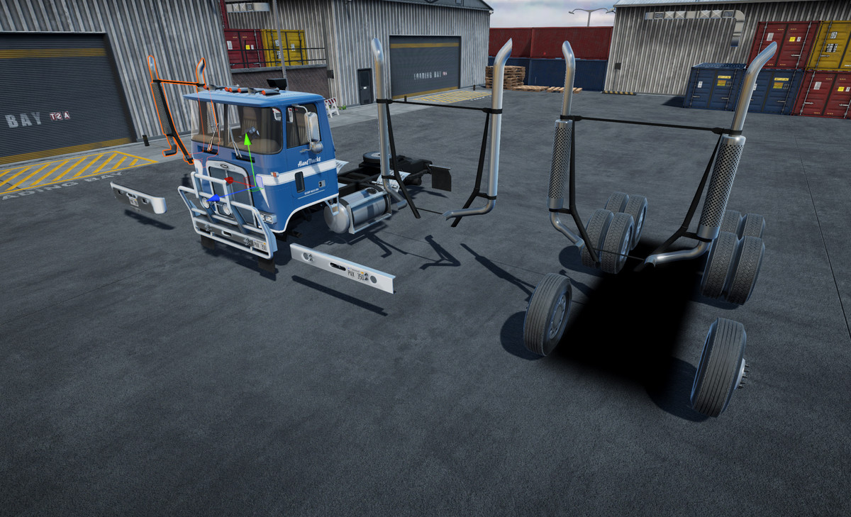 80s cabover sidedump trailer