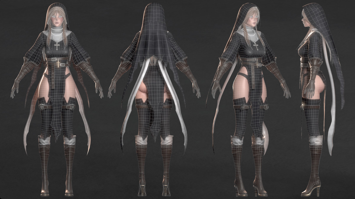 Dark Fantasy Female Modular Characters Pack