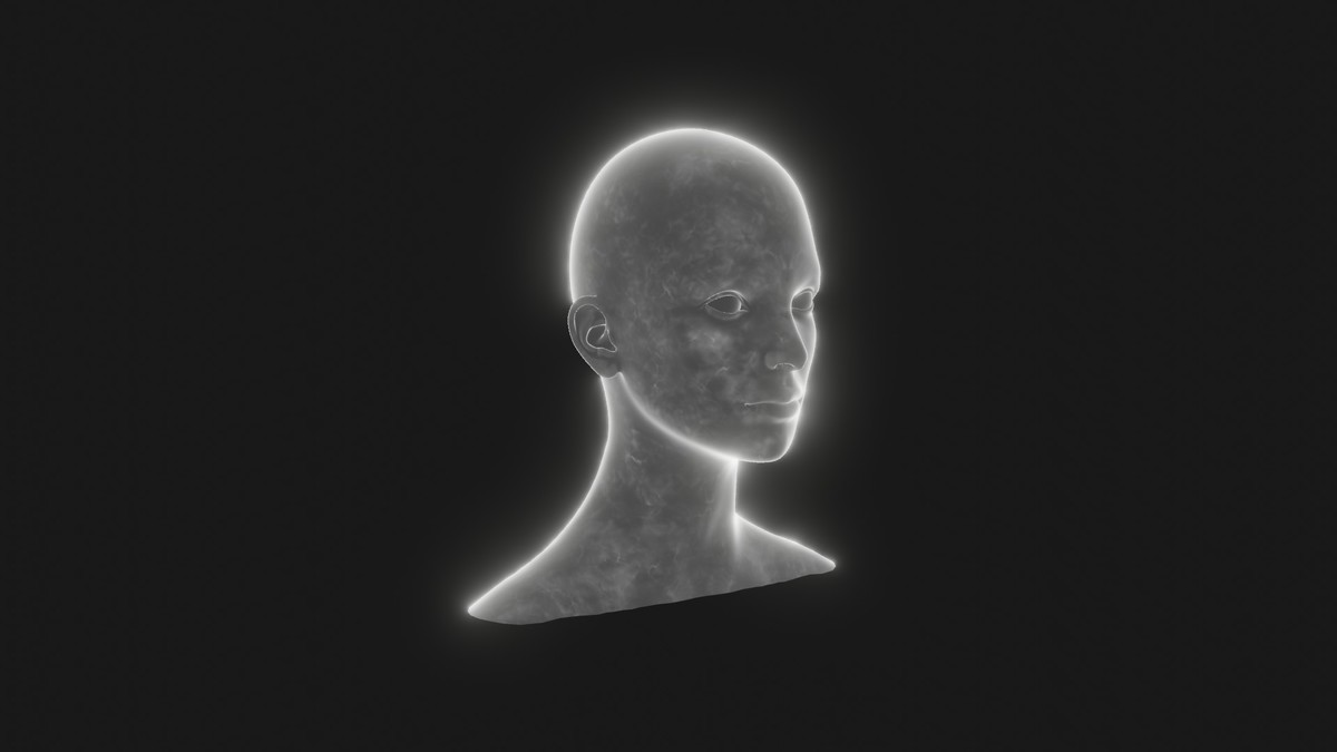 Ghostly Male Female Heads 3D Model Pack - Animated, Blend Shapes