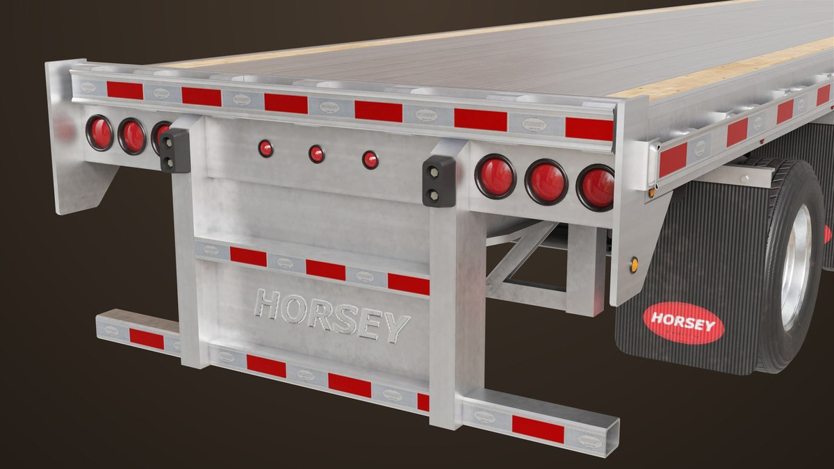Flat Bed Trailer 05 Heavy Truck URP HDRP Textures
