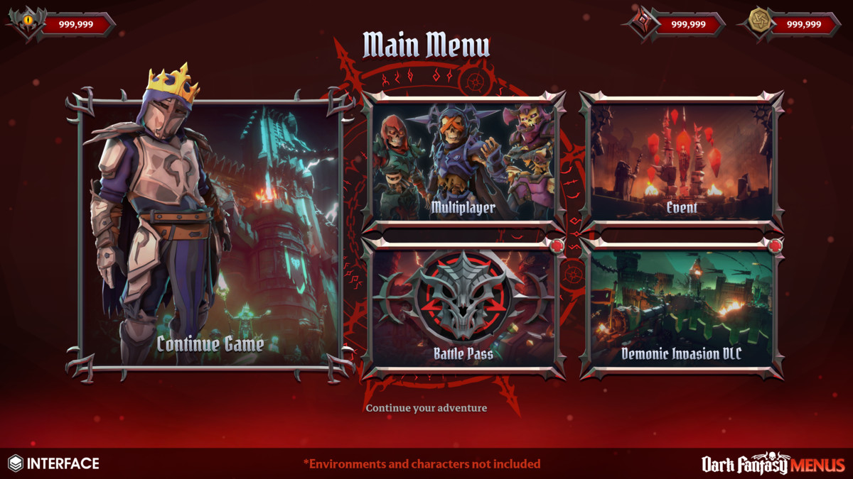 Dark Fantasy Menus - Synty INTERFACE - GUI, image 7