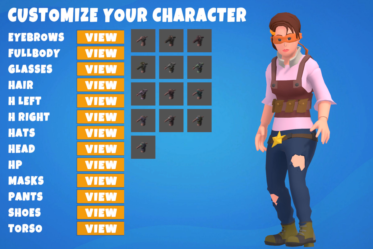 Customizable 3D Battle Royale Characters Vol 4
