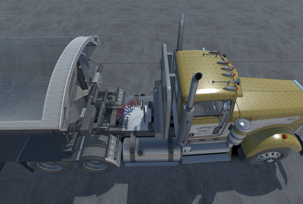 80s Semitruck Side Dump