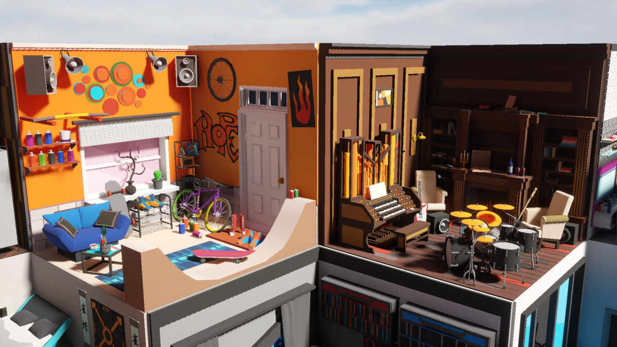 Low Poly 15 Rooms 1000+ objects Vol.1