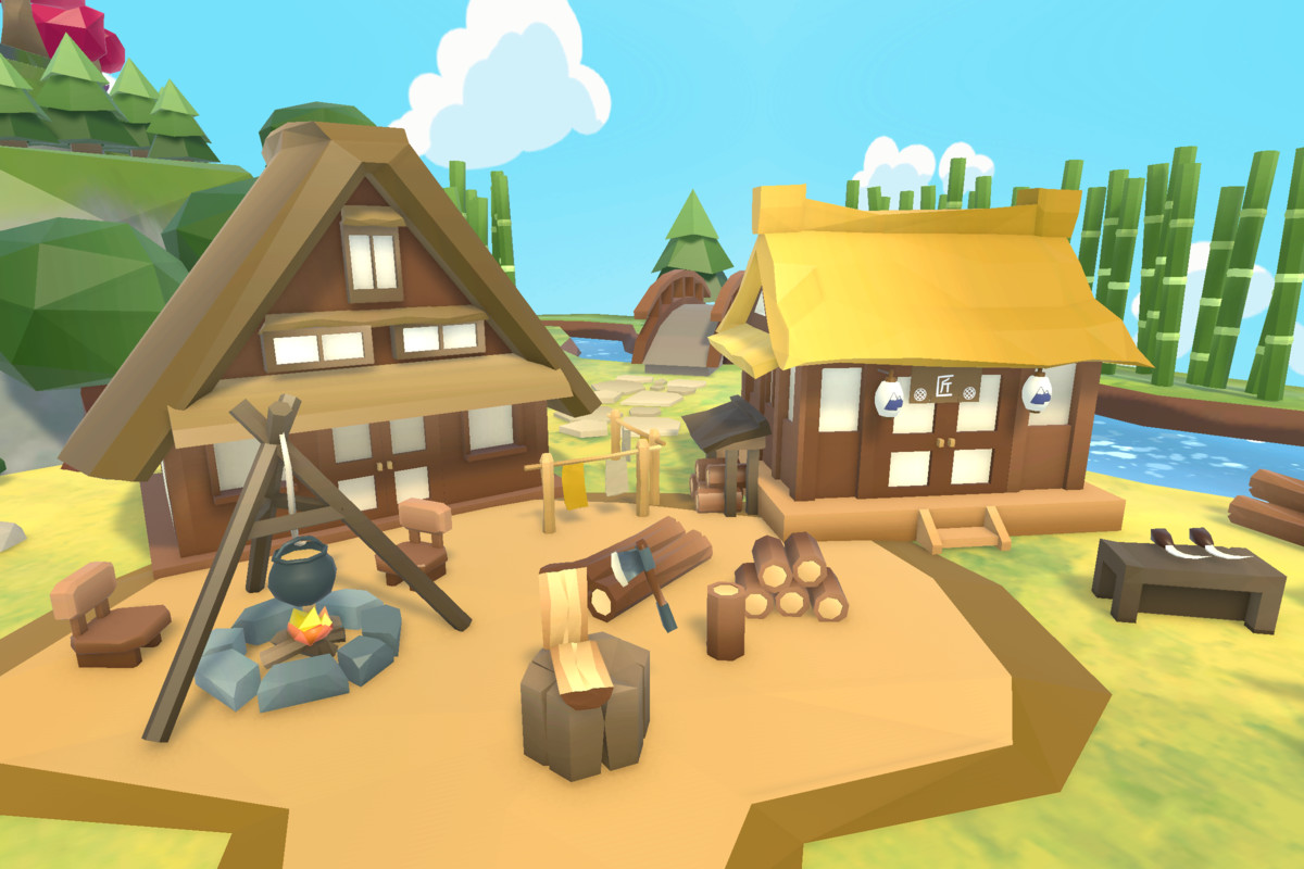 Japanese Rural Village - Low Poly 3D Models
