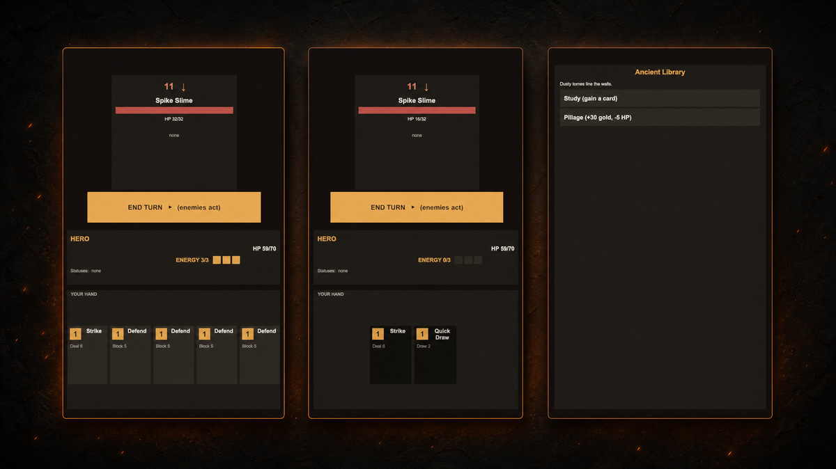 Roguelike Deckbuilder Framework — Single-Player Card RPG Kit