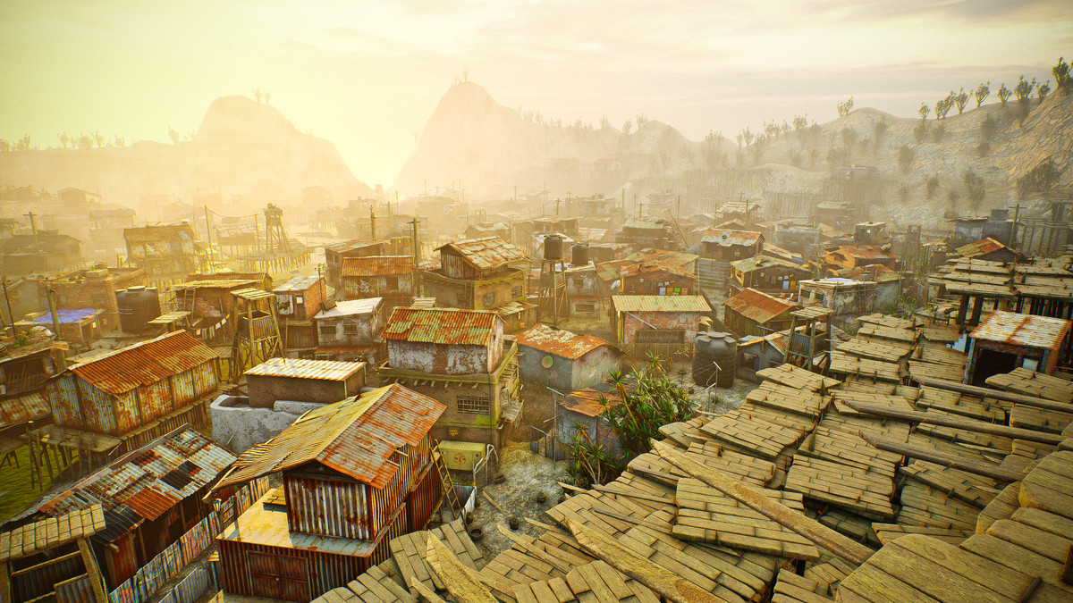 Modular Slum City Wasteland Village with Enterable Interior