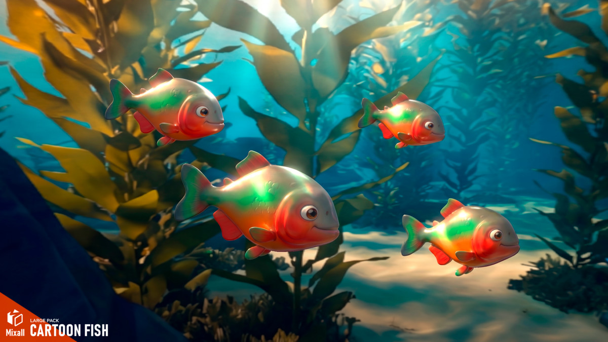 Cartoon fish - underwater pack