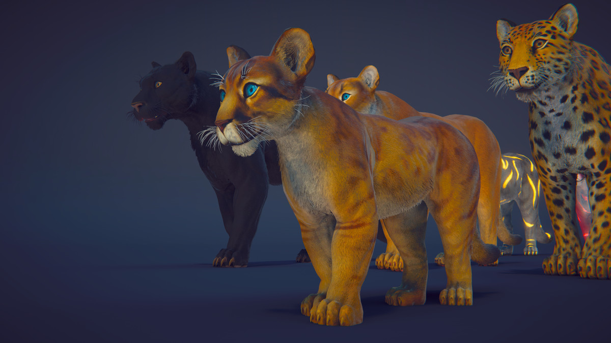 Realistic Cougar-Panther-Leopard-Jaguar