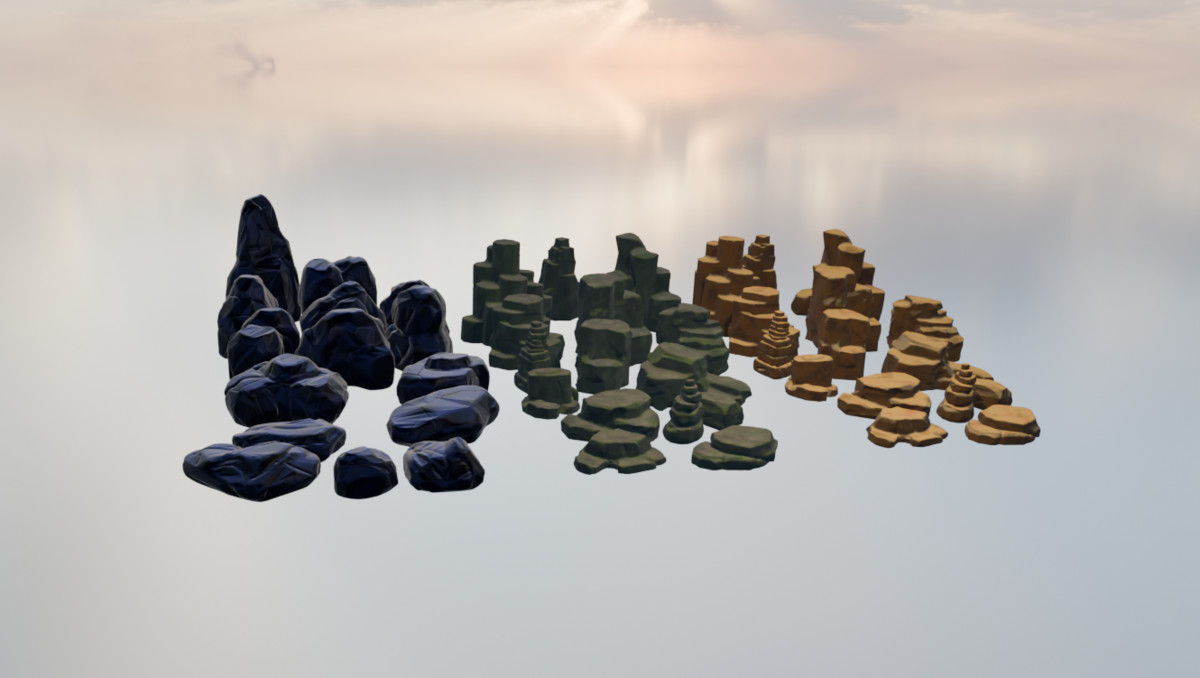 Stylised Themed Rocks