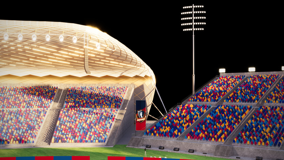 Modular Cricket Arena Stadium 3D Environment with Props